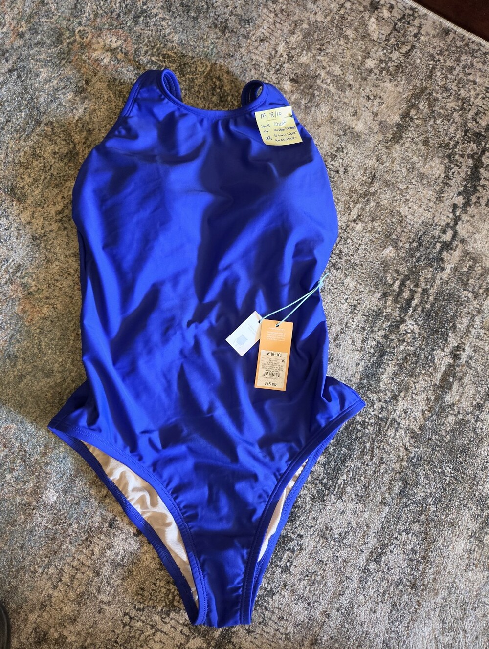 NWT Kona Sol Womens Royal Blue One-Piece Swimsuit M 8/10